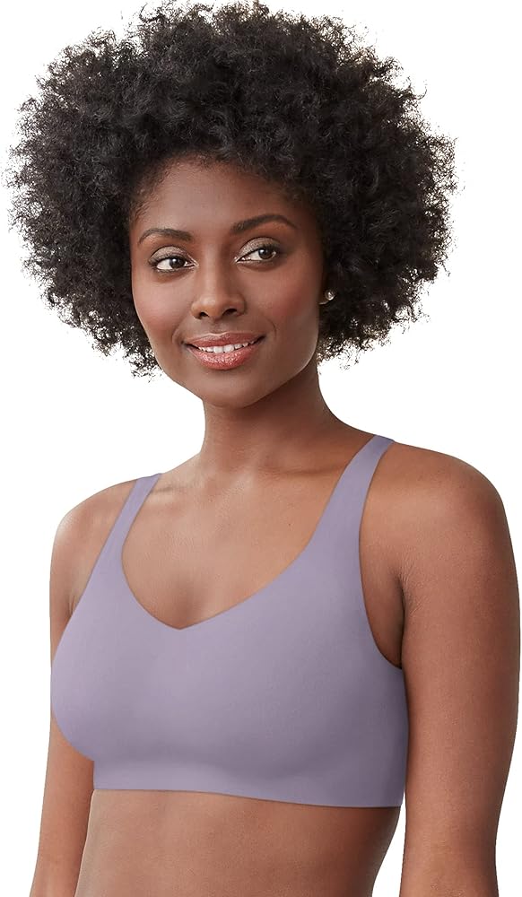 Bali Women's Easylite Wirefree Bra with Back Closure, DF3496, Perfectly Purple, L