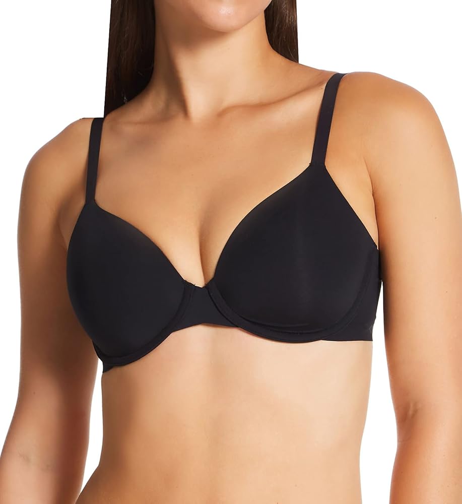 DKNY Women's Smooth Essentials T-Shirt Bra, DK7745, Black, 32C