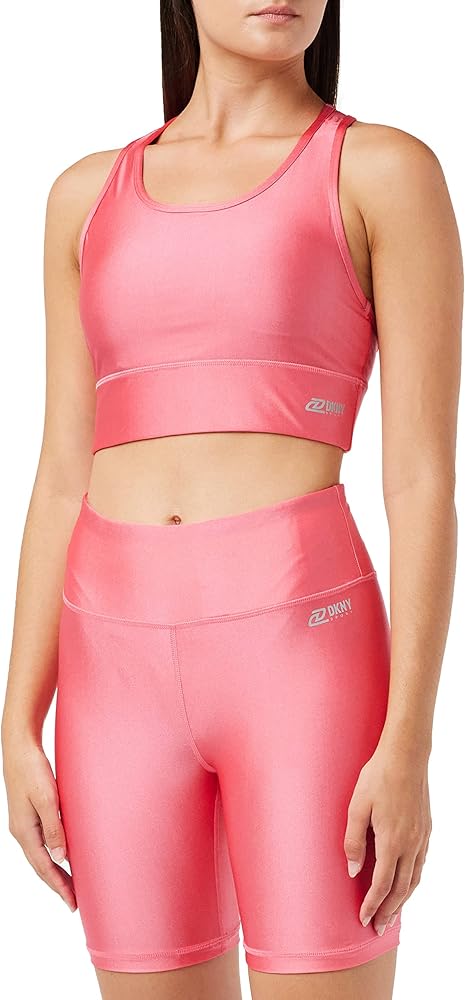 DKNY Women's Full Coverage Boat Neck Sports Bra