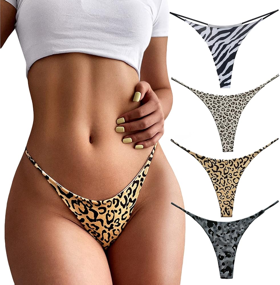 Aogda Thong for Women Cotton Underwear Low Rise Panties Woman G-String Thongs