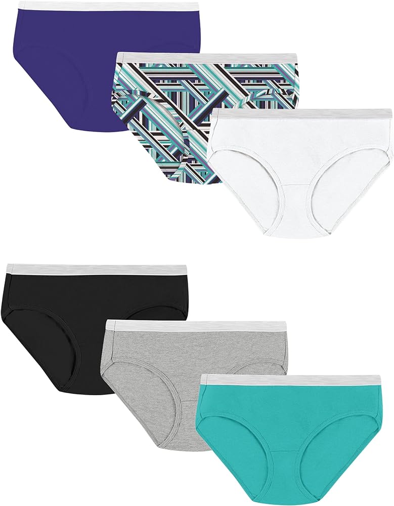 Hanes Women's Panties Pack, Soft Cotton Hipsters, Underwear 6-pack (Colors May Vary)