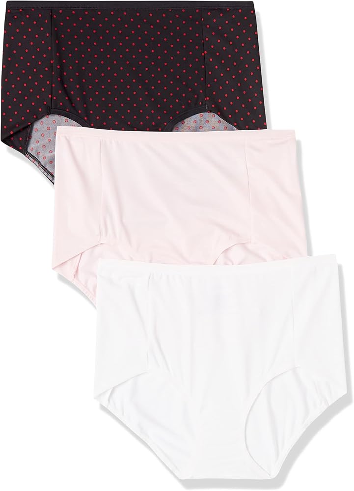 Warner's Women's Blissful Benefits Side-Smoothing Comfort Microfiber Brief 3-Pack Rs7723w