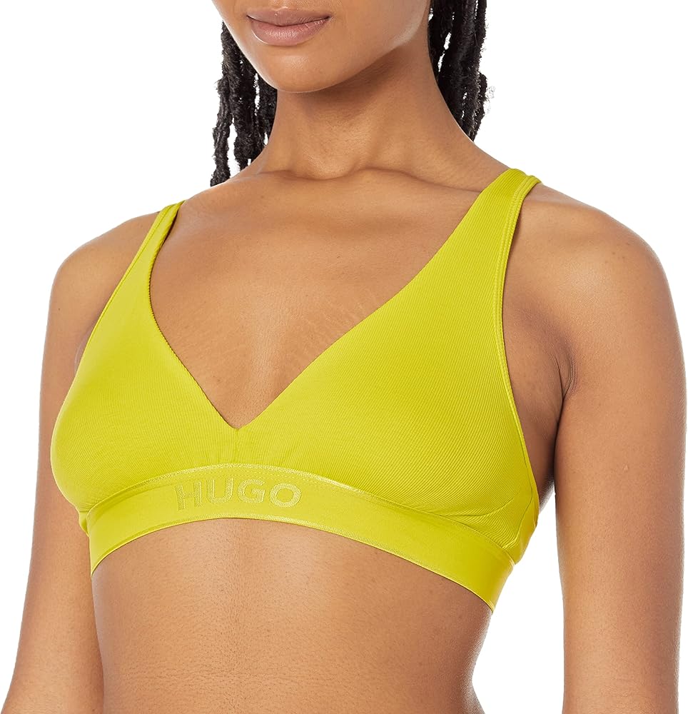 HUGO Women's Ribbed Jersey Triangle Bra