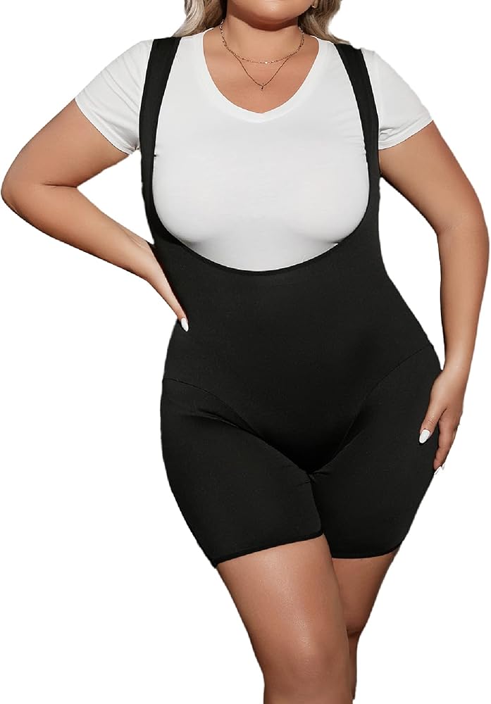 MakeMeChic Women's Plus Size Full Body Shaper for Woman Waist Trainer Corset Tummy Control Shapewear Bodysuit