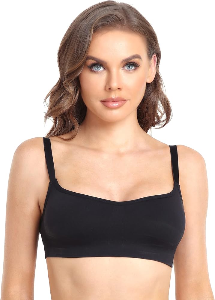 Women's Balconette Cup Bra - Low Cut Sexy Demi Cup Push Up with Lightweight Padded