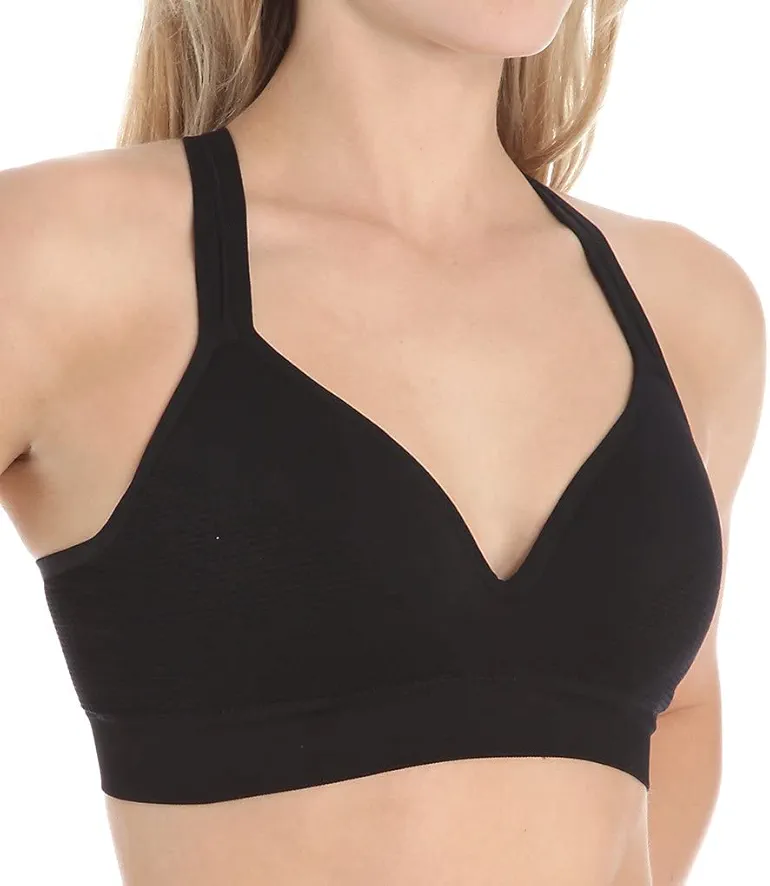 Jockey Women's Bra Mid Impact Molded Cup Seamless Sports Bra