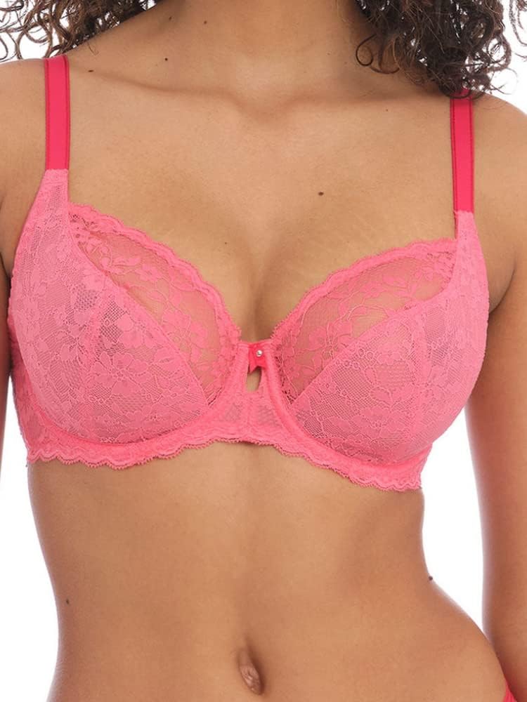 Freya womens Offbeat Underwire Plunge Bra, Pink, 28E US