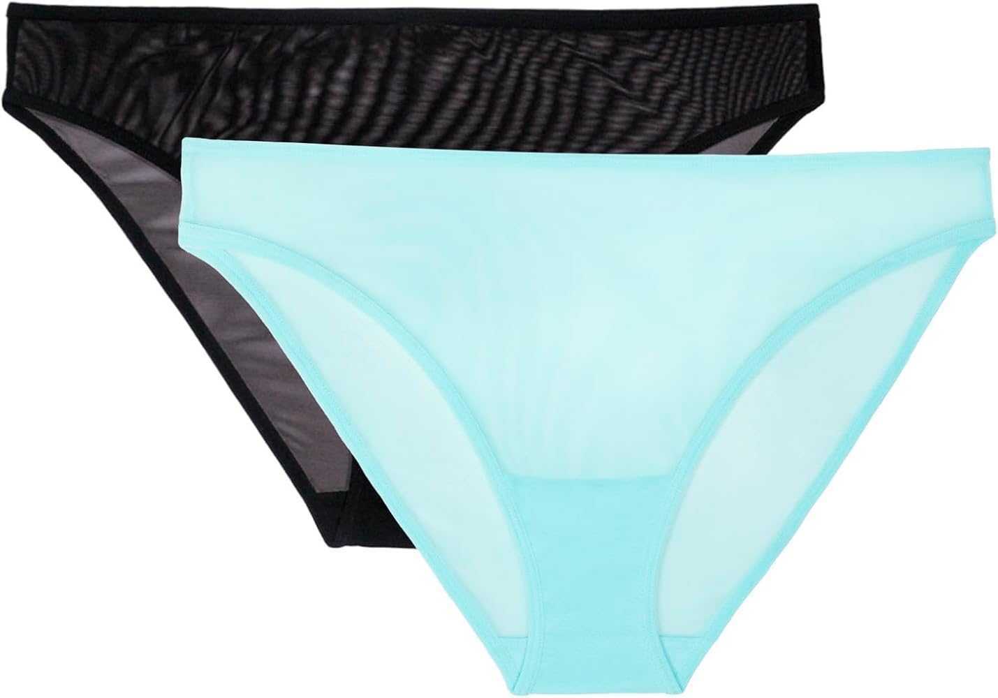 Smart & Sexy Women's Mesh & Lace Cheeky Brief Panties, Available in Multi Packs