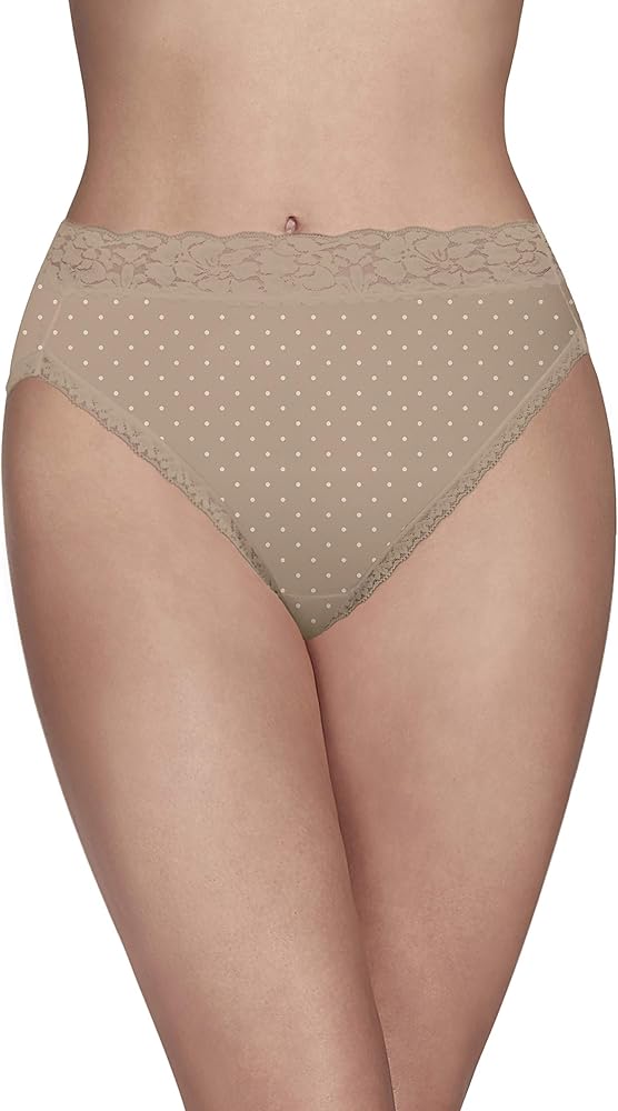 Vanity Fair Women's Flattering Lace Hi Cut Panty 13280