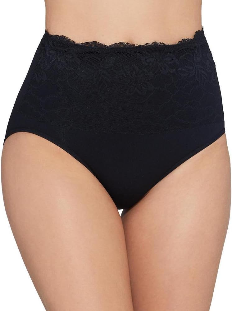 Ahh By Rhonda Shear Women's Seamless Brief with Lace Overlay