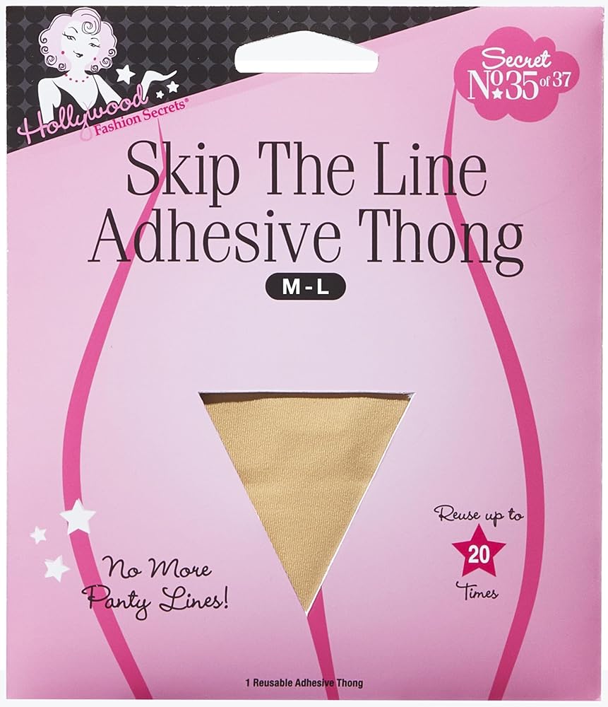 Hollywood Fashion Secrets, Reusable, Skip the Line Adhesive Thong