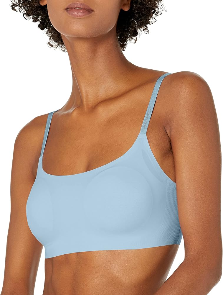 Calvin Klein Women's Invisibles Comfort Seamless Adjustable Skinny Strap Bralette Bra