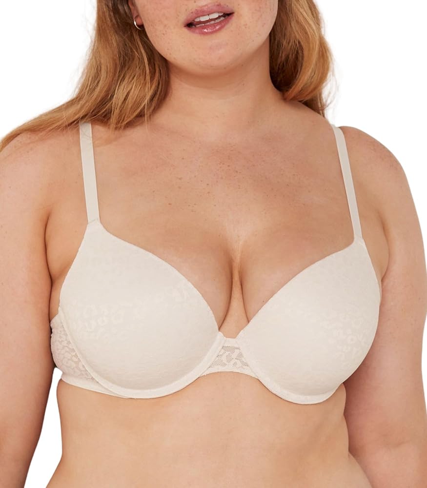 Victoria's Secret Pink Wear Everywhere Push Up Bra, Padded, Smoothing, Bras for Women, White (38B)