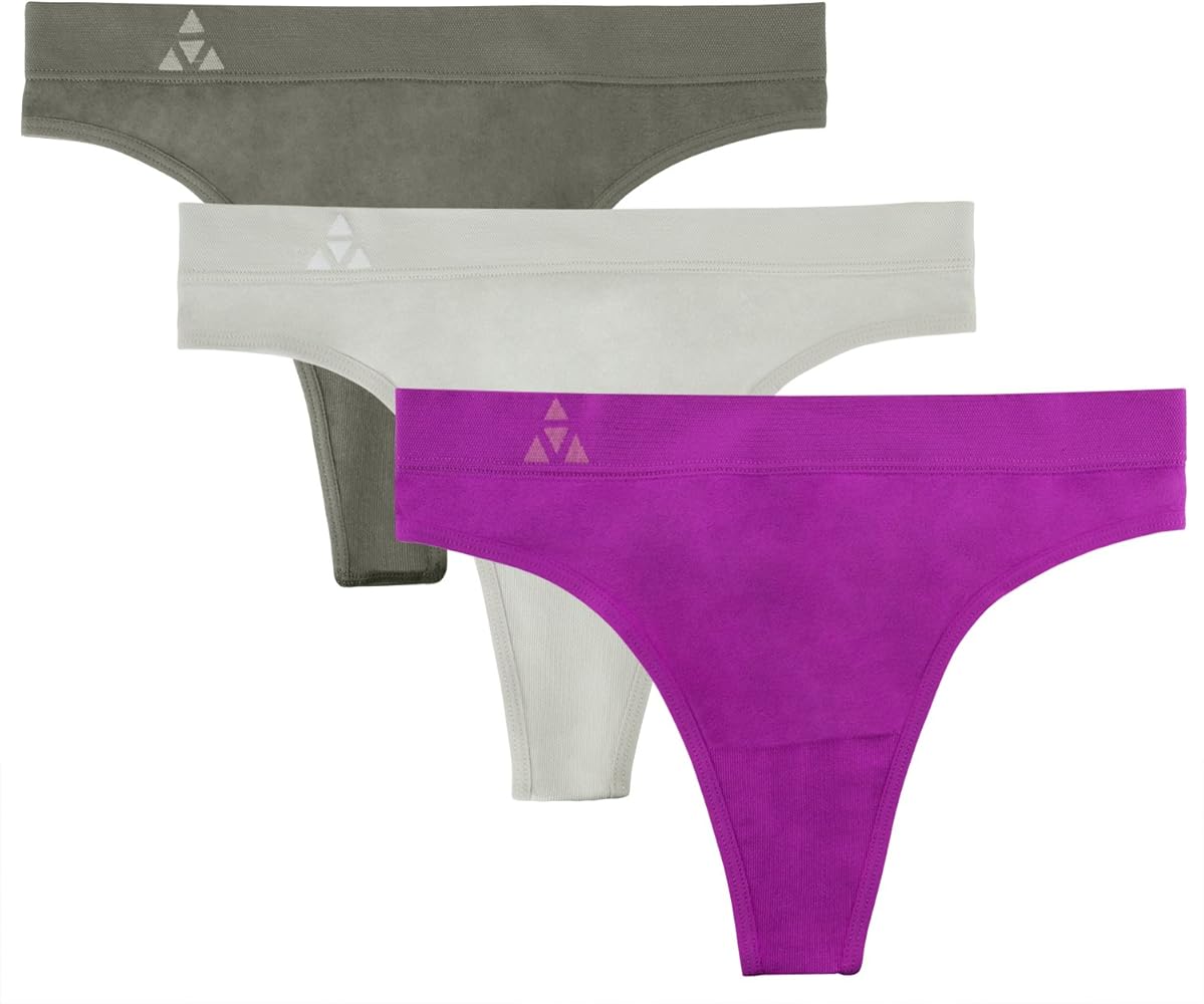 Moisture Wicking Underwear for Women, Seamless Workout Thongs Quick Dry Travel Thong Panties