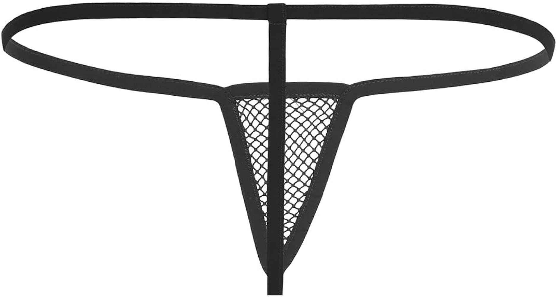 dPois Women Mesh Fishnet Low Rise Micro Mini G-string T-back Thongs Bikini Tanga Lingerie Underwear