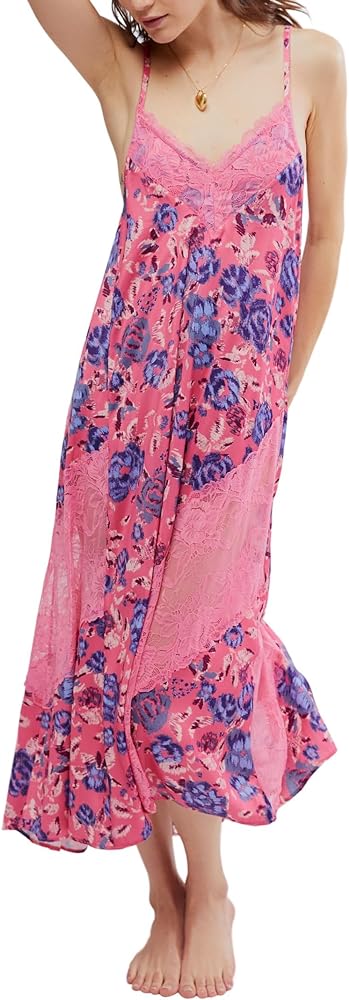 Free People Women's First Date Printed Maxi Slip