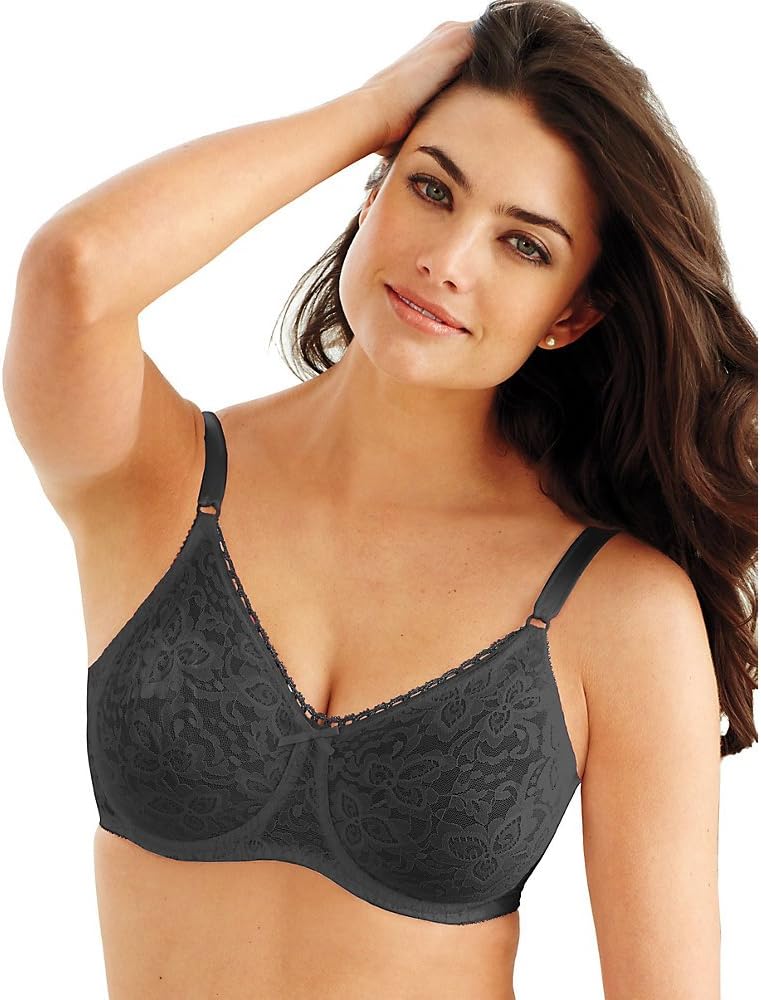 Bali Lace 'n Smooth Underwire Bra, Black, 40D