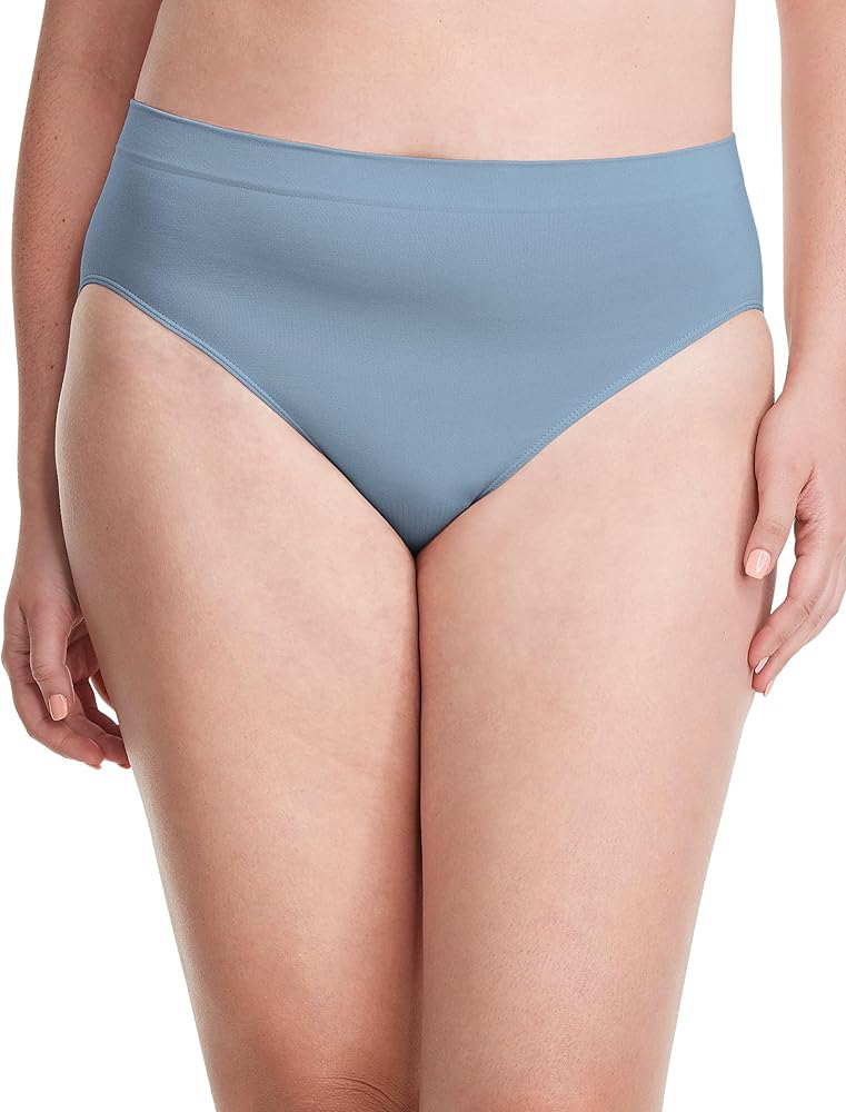 Bali Women's One Smooth U All-Around Smoothing Hi-Cut Panty, 2362, Soft Blue Grey, 6