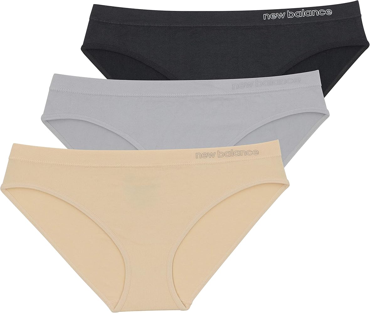 New Balance womens Ultra Comfort Performance Seamless Bikini Underwear (3 Pack)