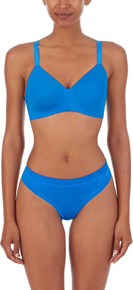 DKNY Women's Litewear Active Comfort Bra, Hot Blue, 34B