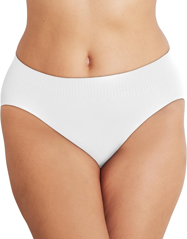 Bali Women's Comfort Revolution Modern Seamless Hi-Cut Underwear, No-Show Stretch Panties