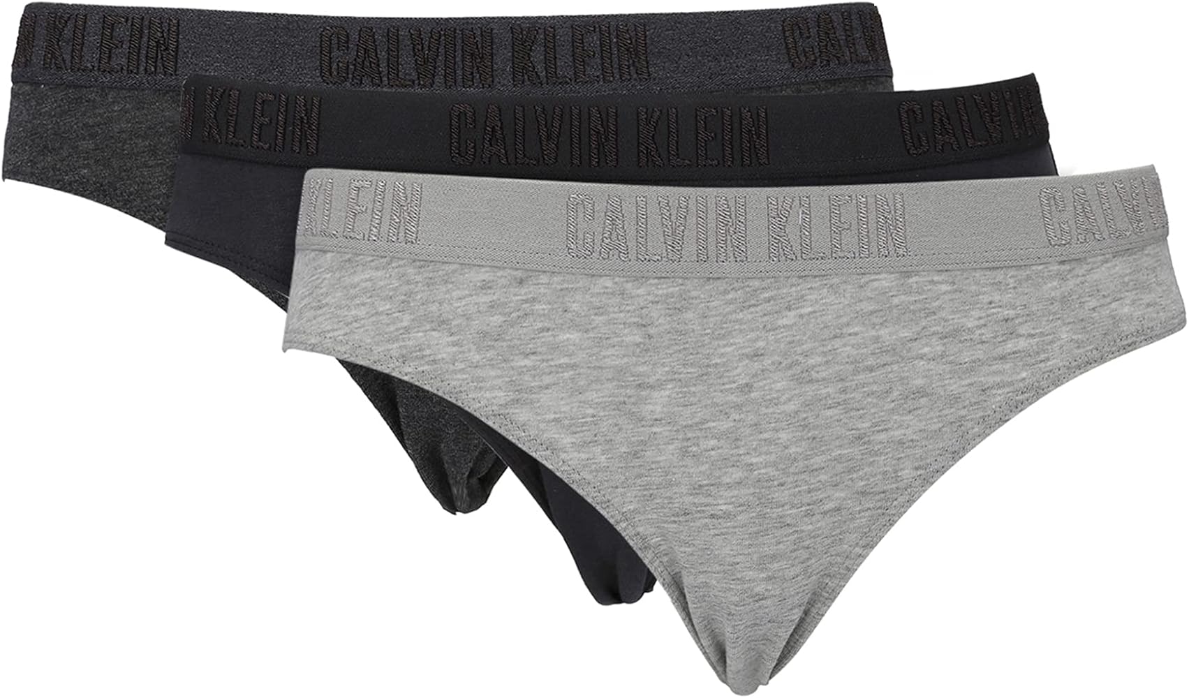 Calvin Klein Women`s Monochrome Cotton Bikini Panty 3 Pack