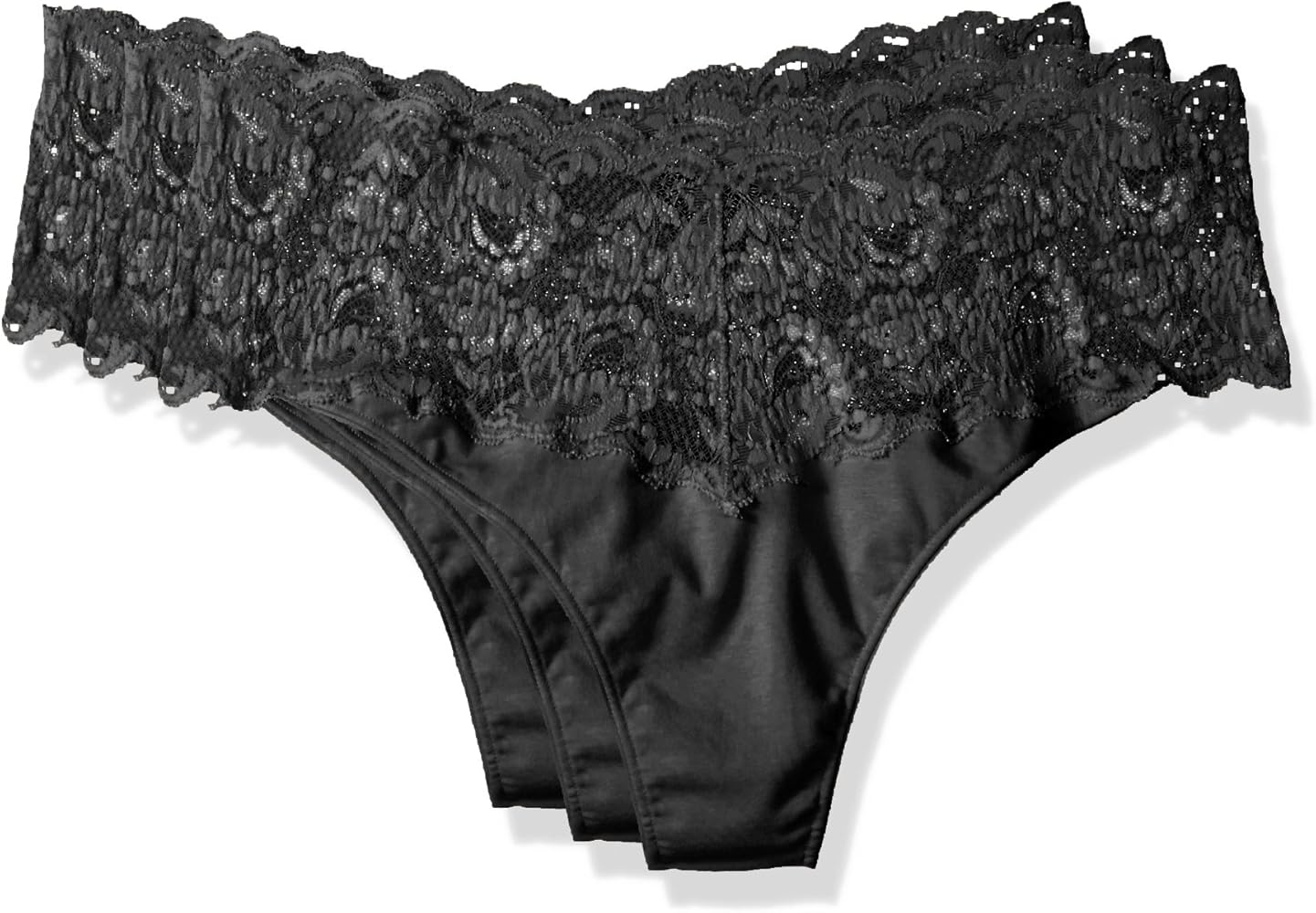 Cosabella Women's Say Never Lovelie Thong Plus Size 3 Pack Set