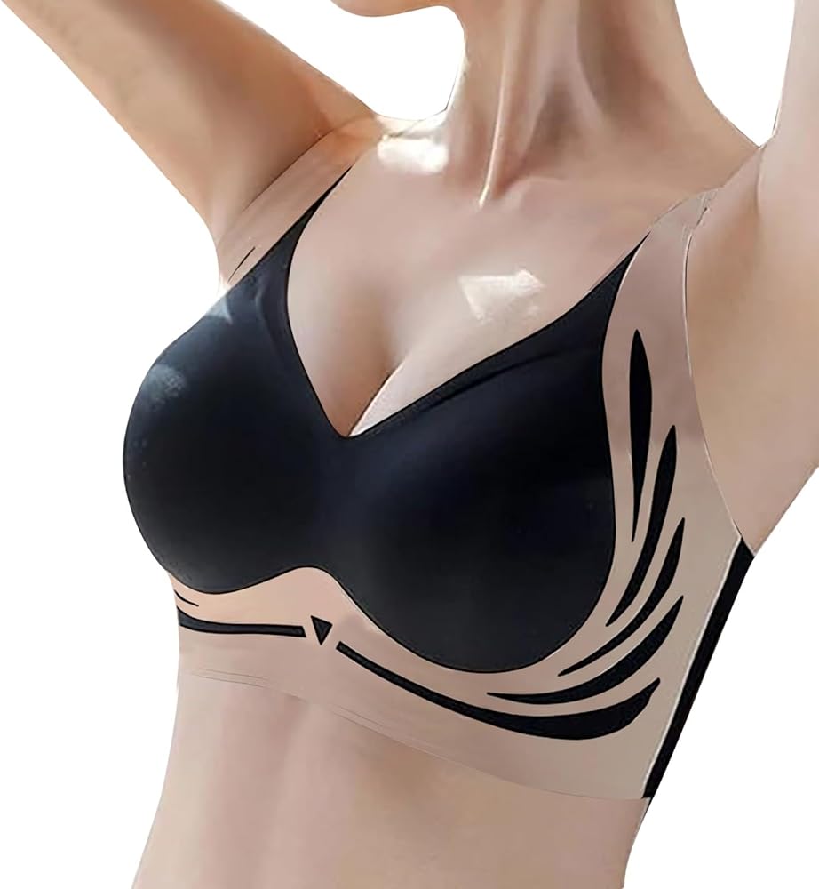 Super Gather Bra Wireless Bra for Women Lifting Anti-Sagging Push Up Bra Seamless Comfortable Smoothing Bras