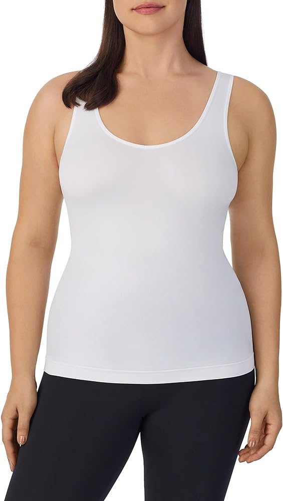 ELLEN TRACY Women's Seamless Reversible Layering Camisole V-Neck or Scoop Neck Tank Regular and Plus Size