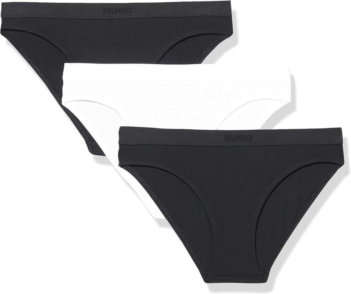 HUGO Women's Tonal Logo 3 Pack Brief