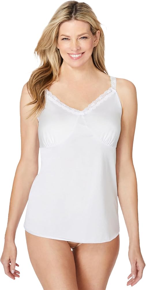 Comfort Choice Women's Plus Size Lace Trim Camisole