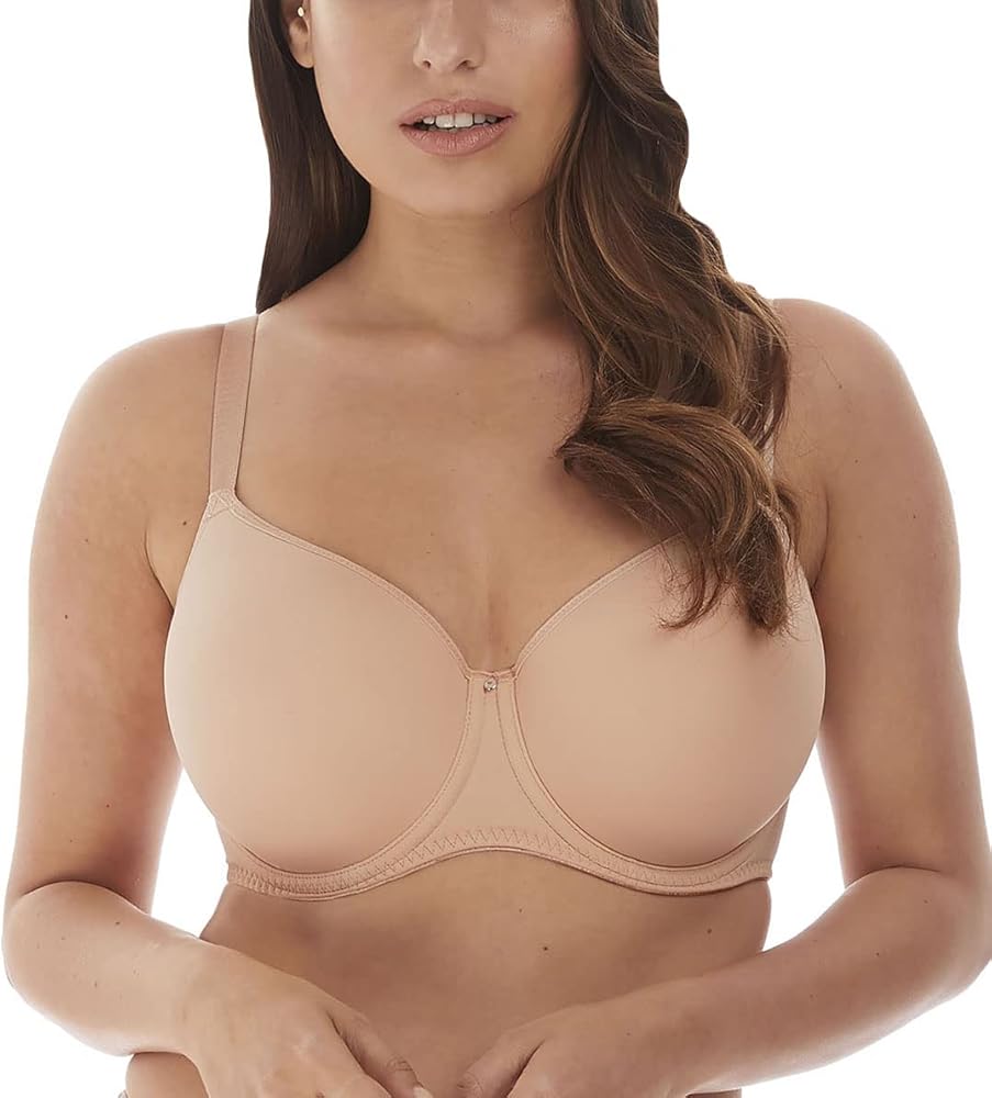 Fantasie Aura Seamless Molded T-Shirt Underwire Bra (2321),34HH,Natural Beige