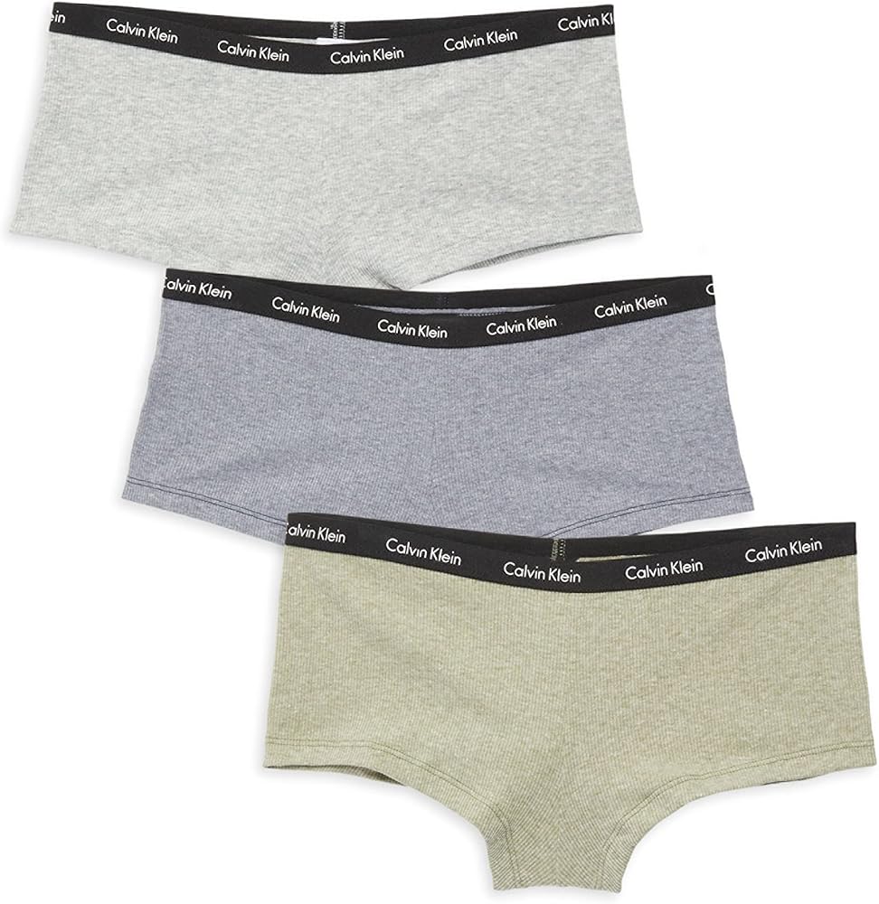 Calvin Klein Women`s Carousel Cotton Boyshorts 3 Pack