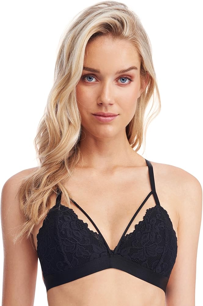 Kylie Lace Bralette for Women, Unpadded and Unlined Wireless Bra, Perfect Everyday Strappy Lingerie