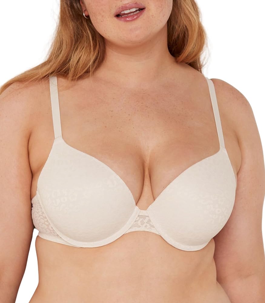 Victoria's Secret Pink Wear Everywhere Push Up Bra, Padded, Smoothing, Bras for Women, White (32D)