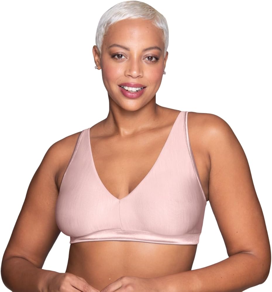 Vanity Fair Womens Illumination Wireless Bralette, S, Sheer Quartz