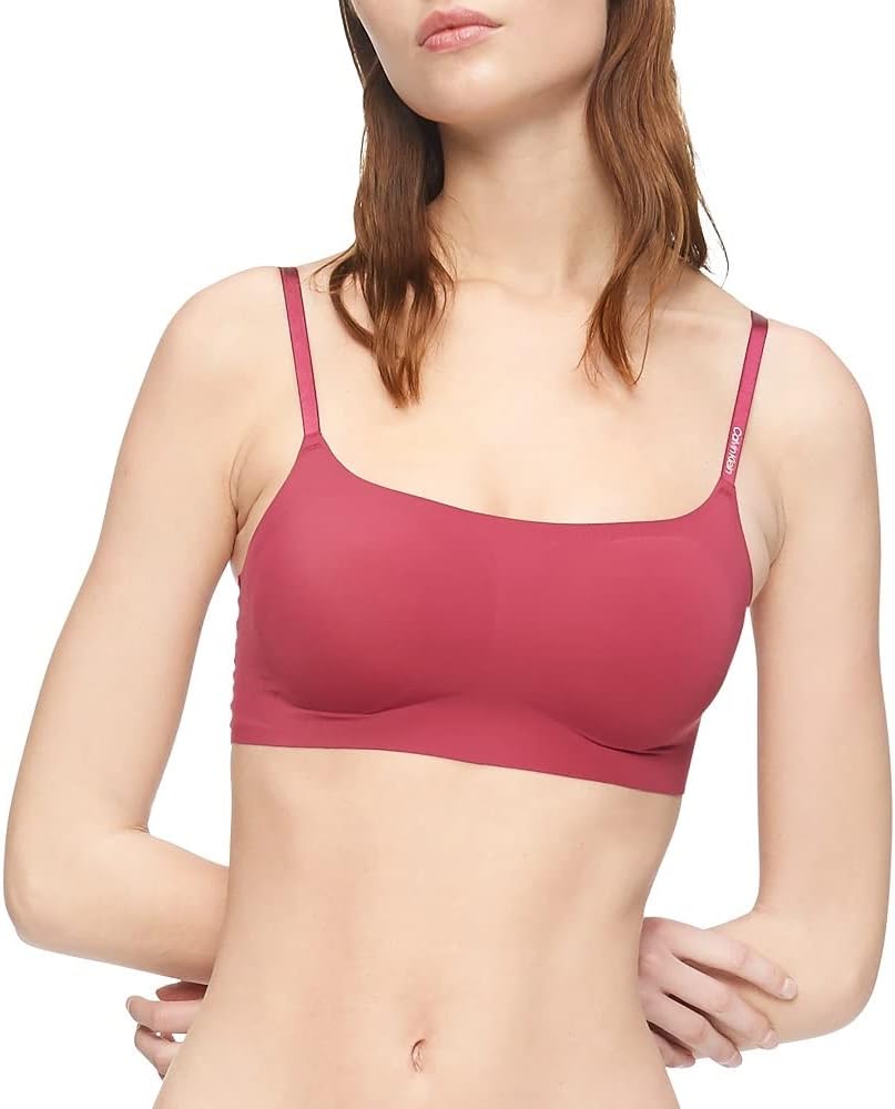 Calvin Klein Women's Invisibles Comfort Seamless Adjustable Skinny Strap Bralette Bra