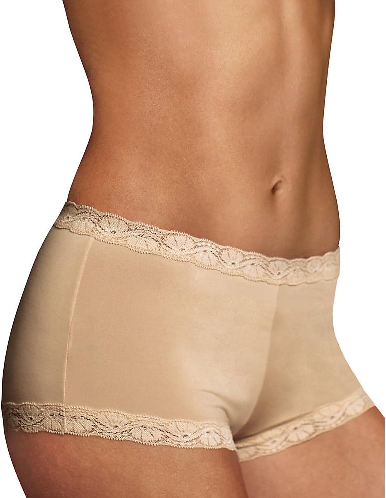 Maidenform Women's Dream- Cotton with Lace Boy Short