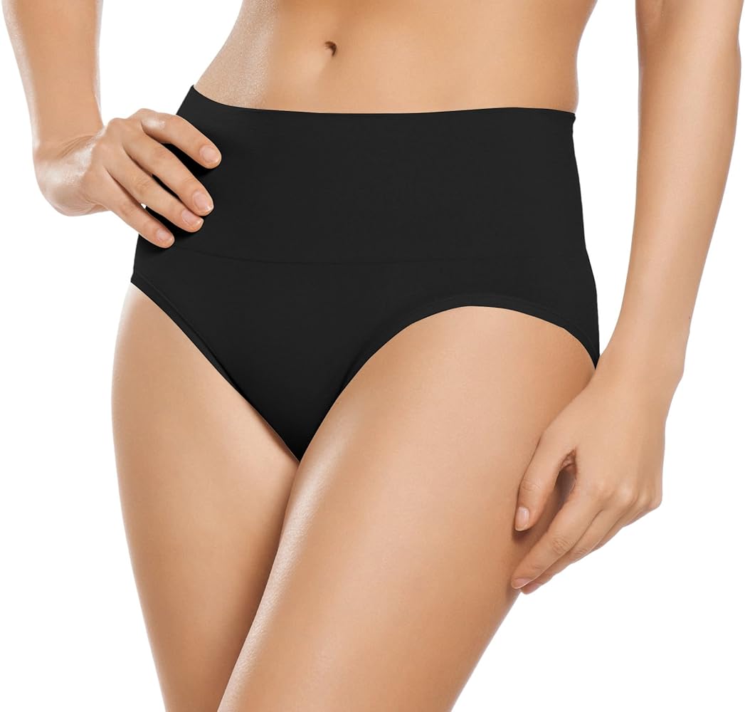 Jockey Women's Shapewear Slimmers Micro Seamfree Brief (2X, Black)