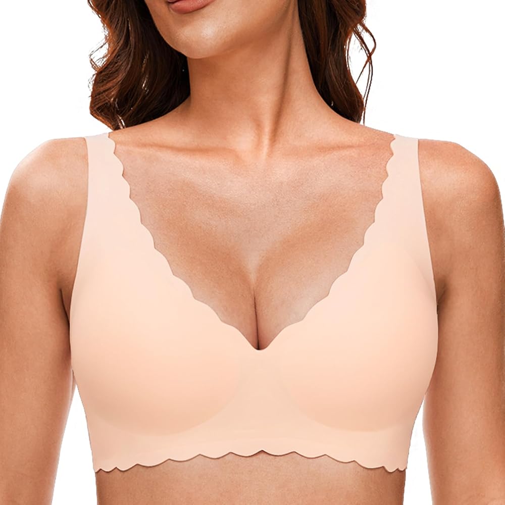 Deep V Gossip Bras for Women No Underwire Seamless Bras for Women Smooth Comfort Wireless Bralettes