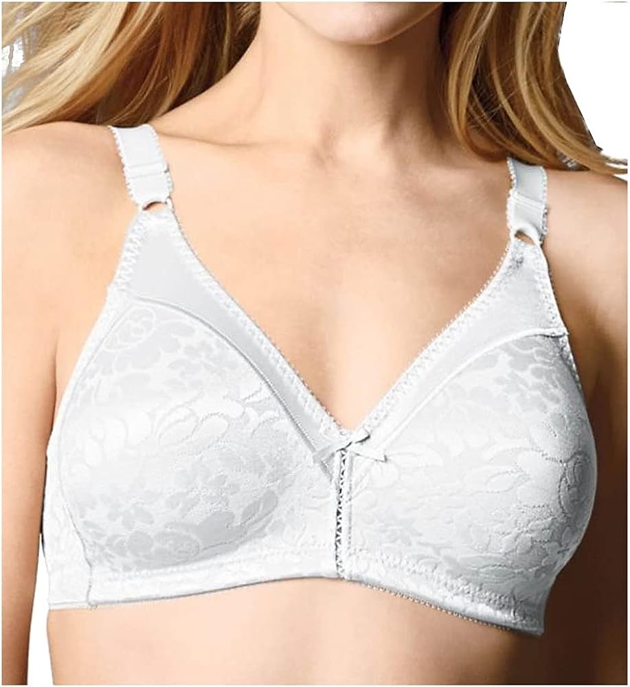 Bali Women's Double Support Spa Closure Wire-Free Bra, White, 34C