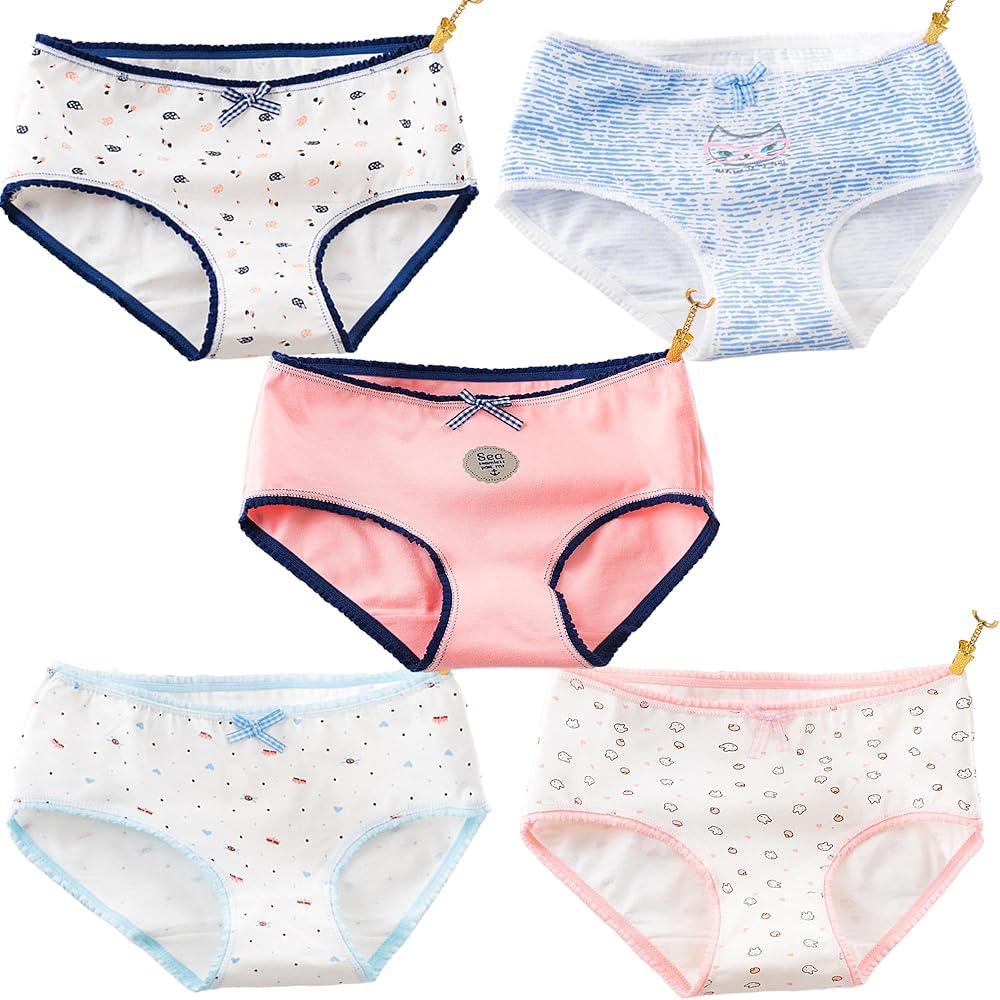 SINGUYUN Japanese Anime Panties for Women Girls Soft Cotton Underwear Print Briefs Cosplay Lingerie Cute 5-Pack