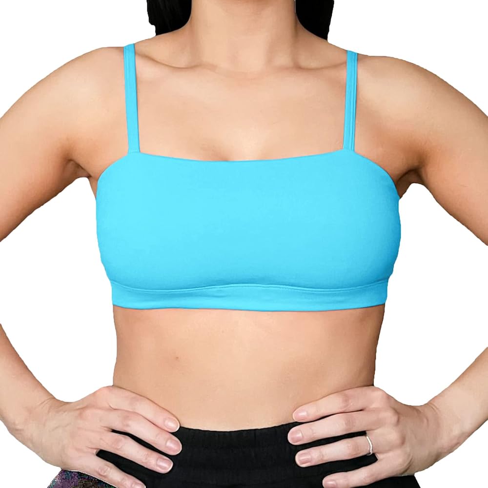 Aoxjox Women's Workout Bandeau Sports Bras Training Fitness Running Yoga Crop Tank Top