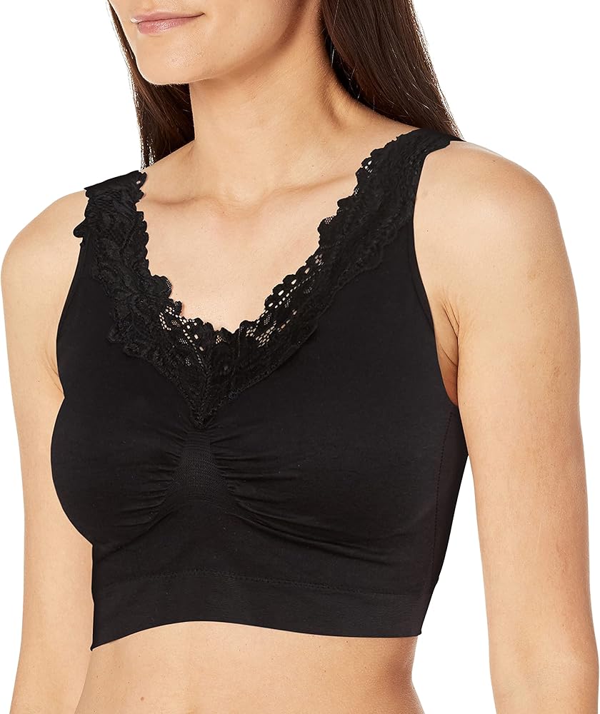 Rhonda Shear Women's Lace Trim Ahh Bra