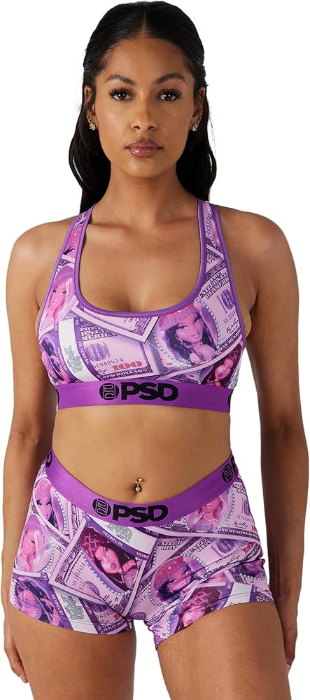 PSD Women's Bratz Sports Bra - Racerback Sports Bras for Women with Breathable Microfiber Fabric