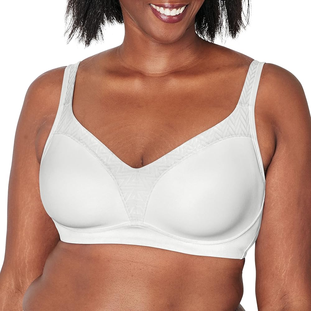 PLAYTEX Women's Bounce Control, Coverage Convertible Wireless T-Shirt, Full-Support Wirefree Bra