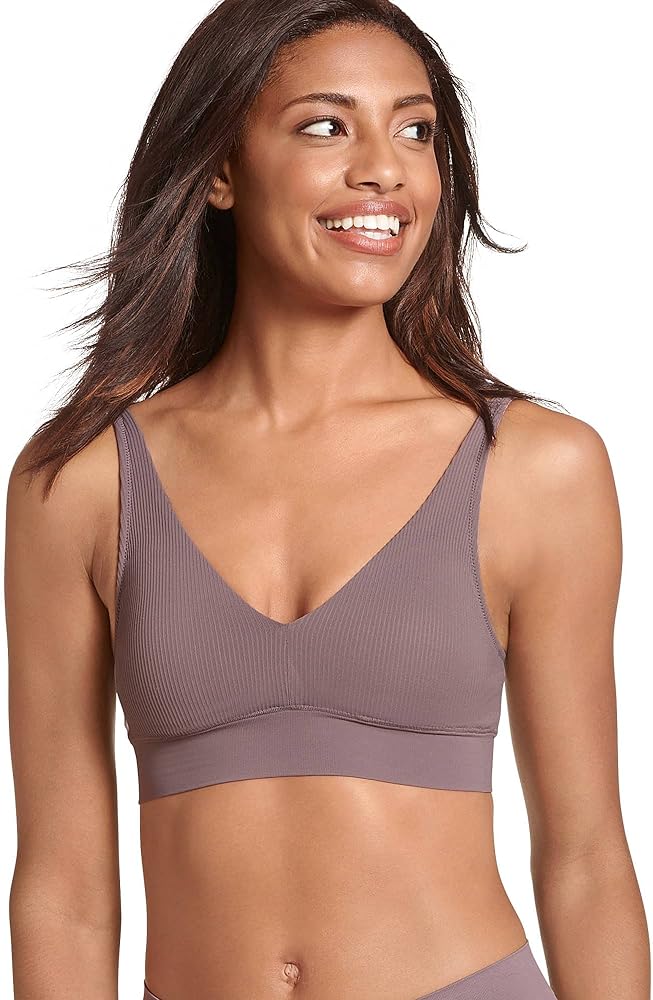 Jockey Women's Bra EcoSeamfree Rib Molded Cup Plunge Bralette