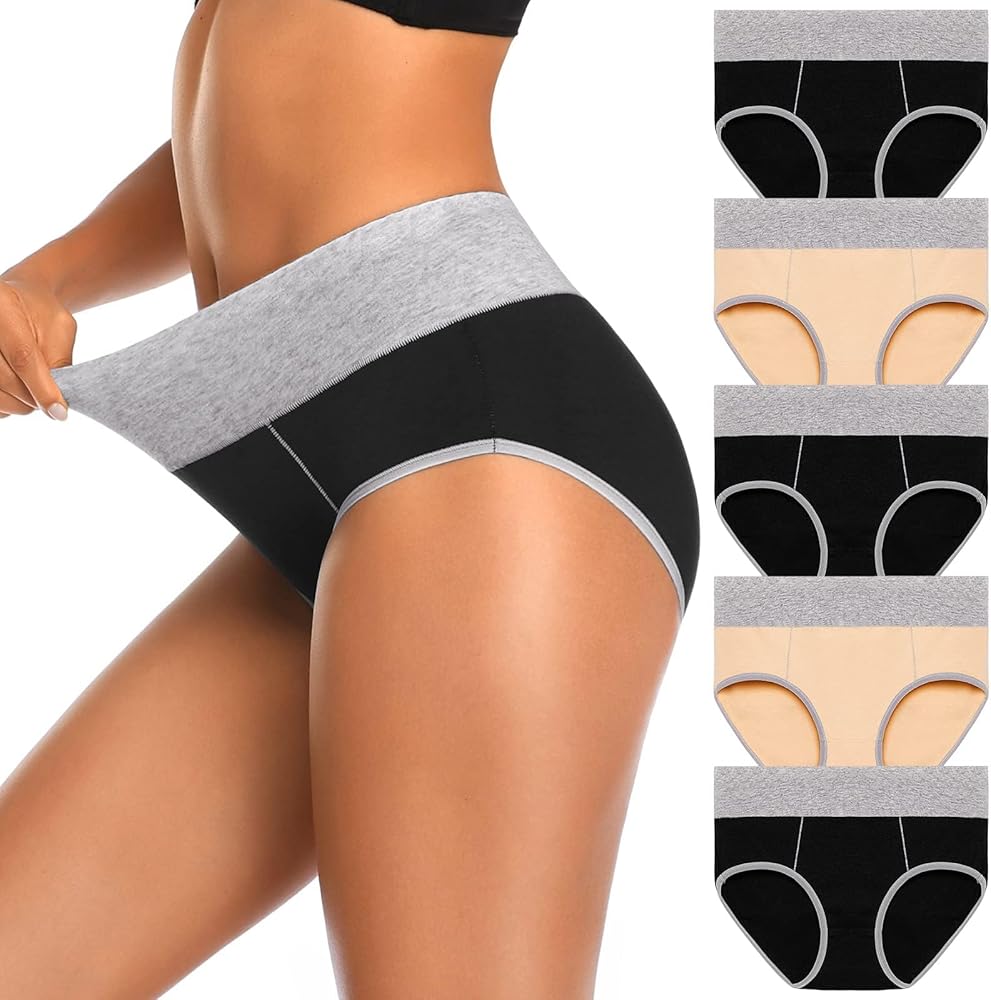 Womens Underwear, Cotton Panties Soft Comfy Stretch Ladies Underwear Hipster Briefs Regular & Plus Size