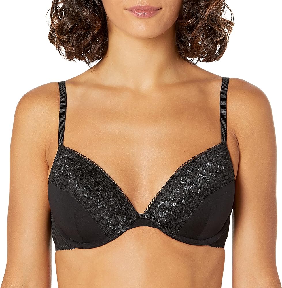 Marks & Spencer Women's Lace Trim Under Wired Padded Plunge Bra