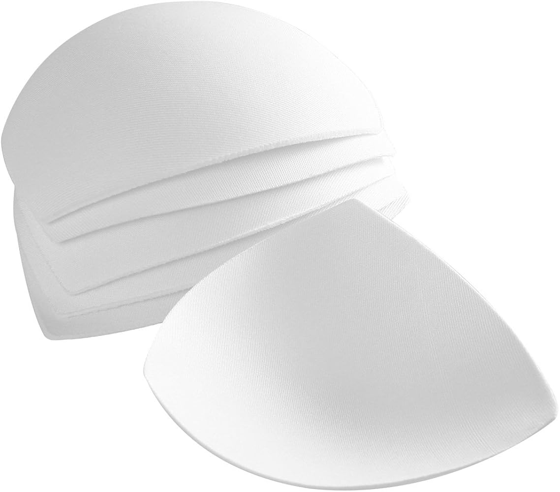 BESTOYARD 3 Pair Womens Removable Bra Inserts Pads For Swimwear Sports (White)